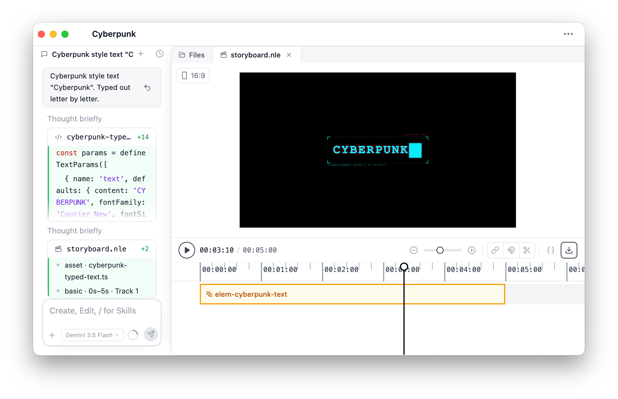 Zoea code editor implementing a custom video effect with live preview
